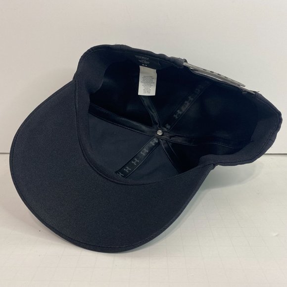 Under Armour Snapback Hat Black Embroidered Logo on Black Womens Cap NWoT - Picture 8 of 9